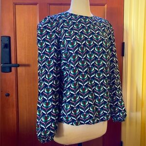 Boden Blue and Green Blouse